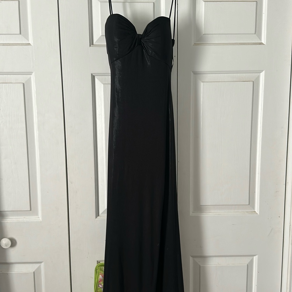 Jovani prom dress black with tassels